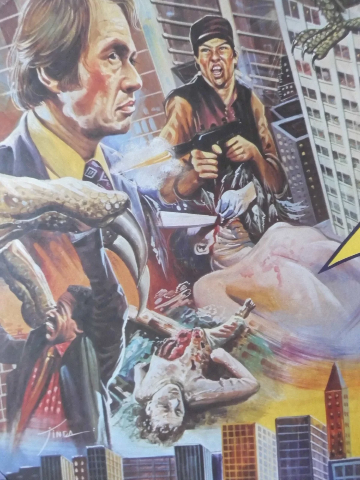 Q THE WINGED SERPENT (1982) Thai horror poster JINDA ARTWORK, image 2