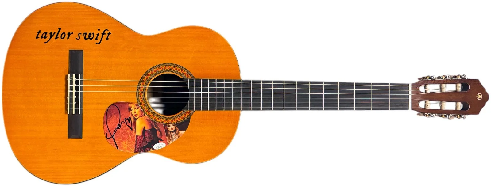 Taylor Swift Signed 2025 The Life of a Showgirl 41" YAMAHA Acoustic Guitar- JSA, изображение 3