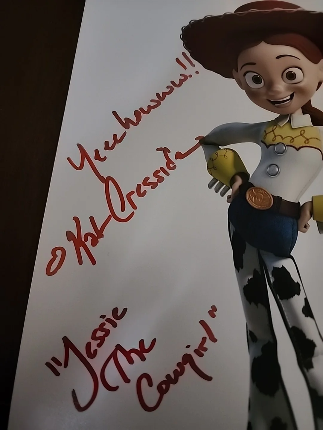 Kat Cressida Signed 8×10 Of Jessie The Cowgirl From Toy Story, изображение 2