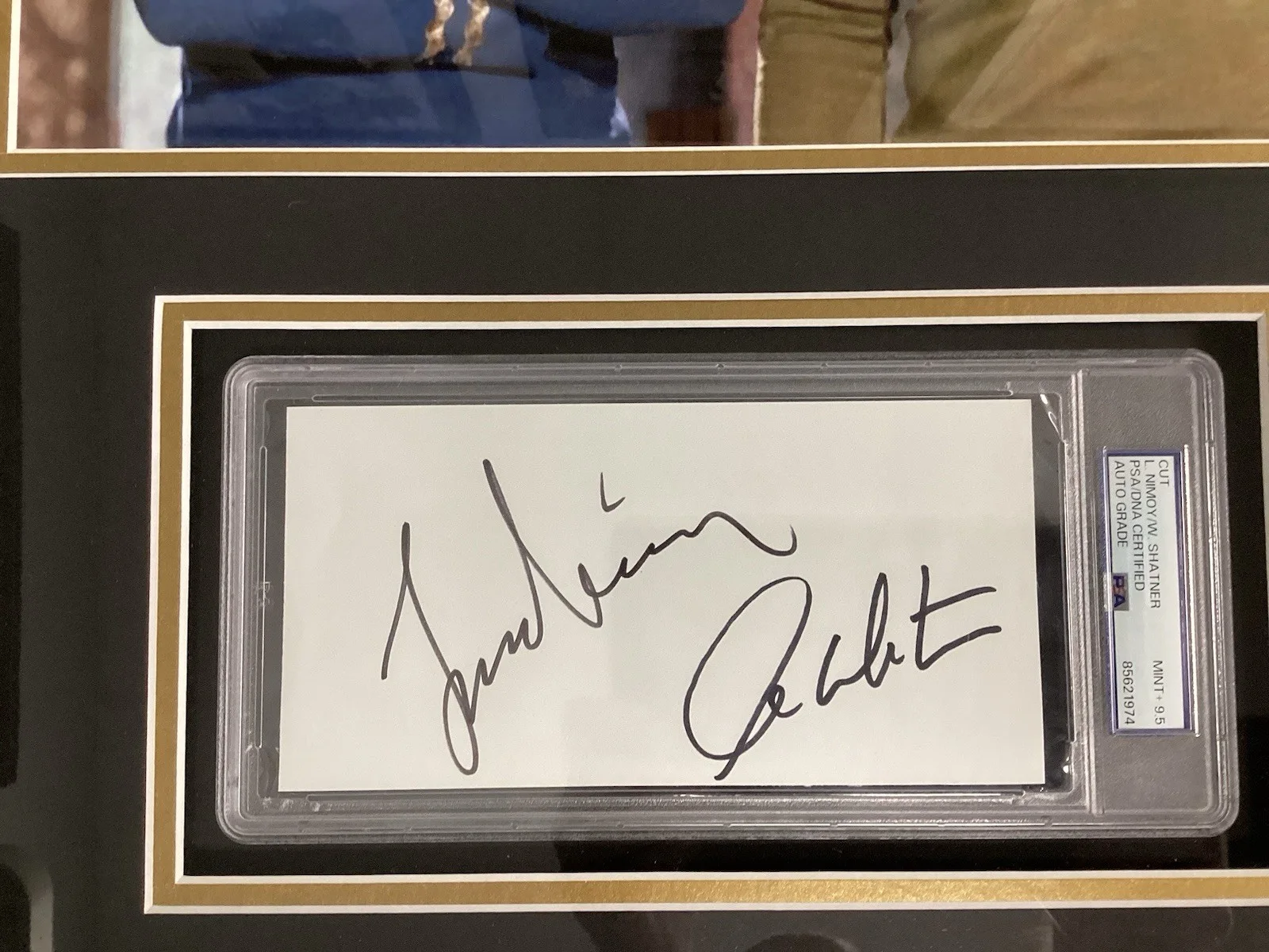 William Shatner, Leonard Nimoy — William Shatner Leonard Nimoy Signed Star Trek Collage Framed Auto PSA/DNA 9.5, изображение 2