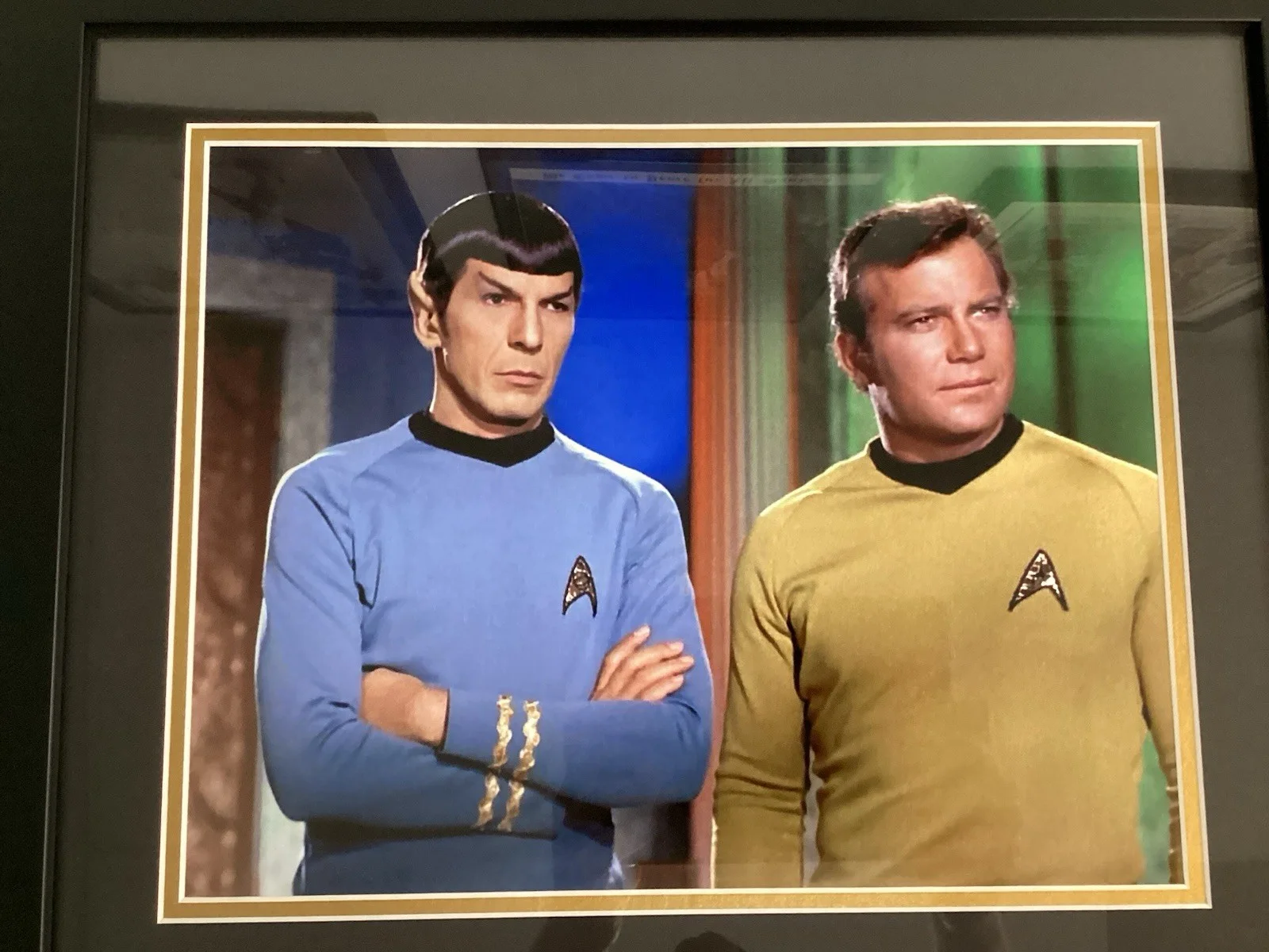 William Shatner, Leonard Nimoy — William Shatner Leonard Nimoy Signed Star Trek Collage Framed Auto PSA/DNA 9.5, изображение 3