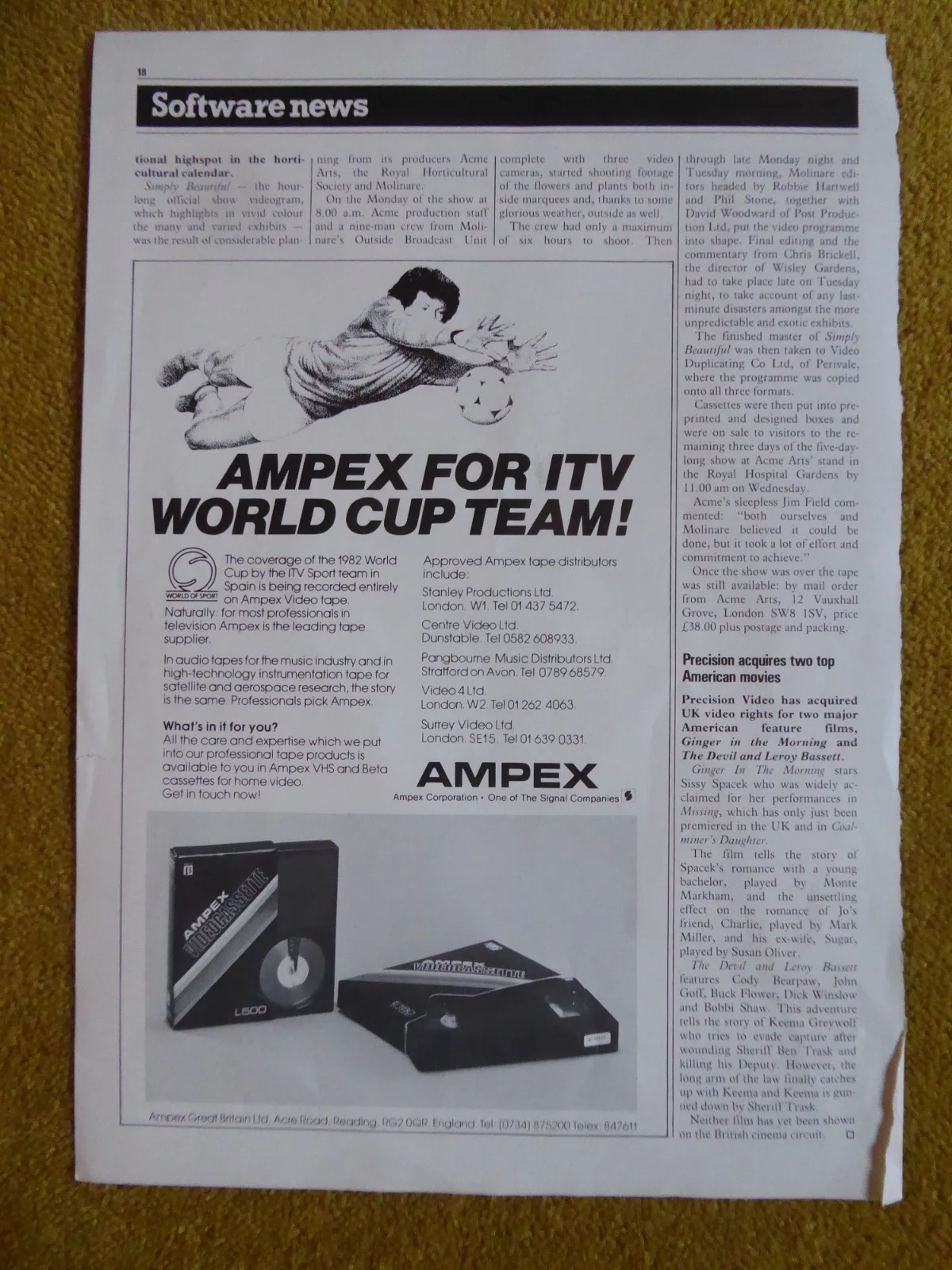 Original Video Trade Magazine Advert Nuclear Countdown VCL Pre Cert, изображение 2