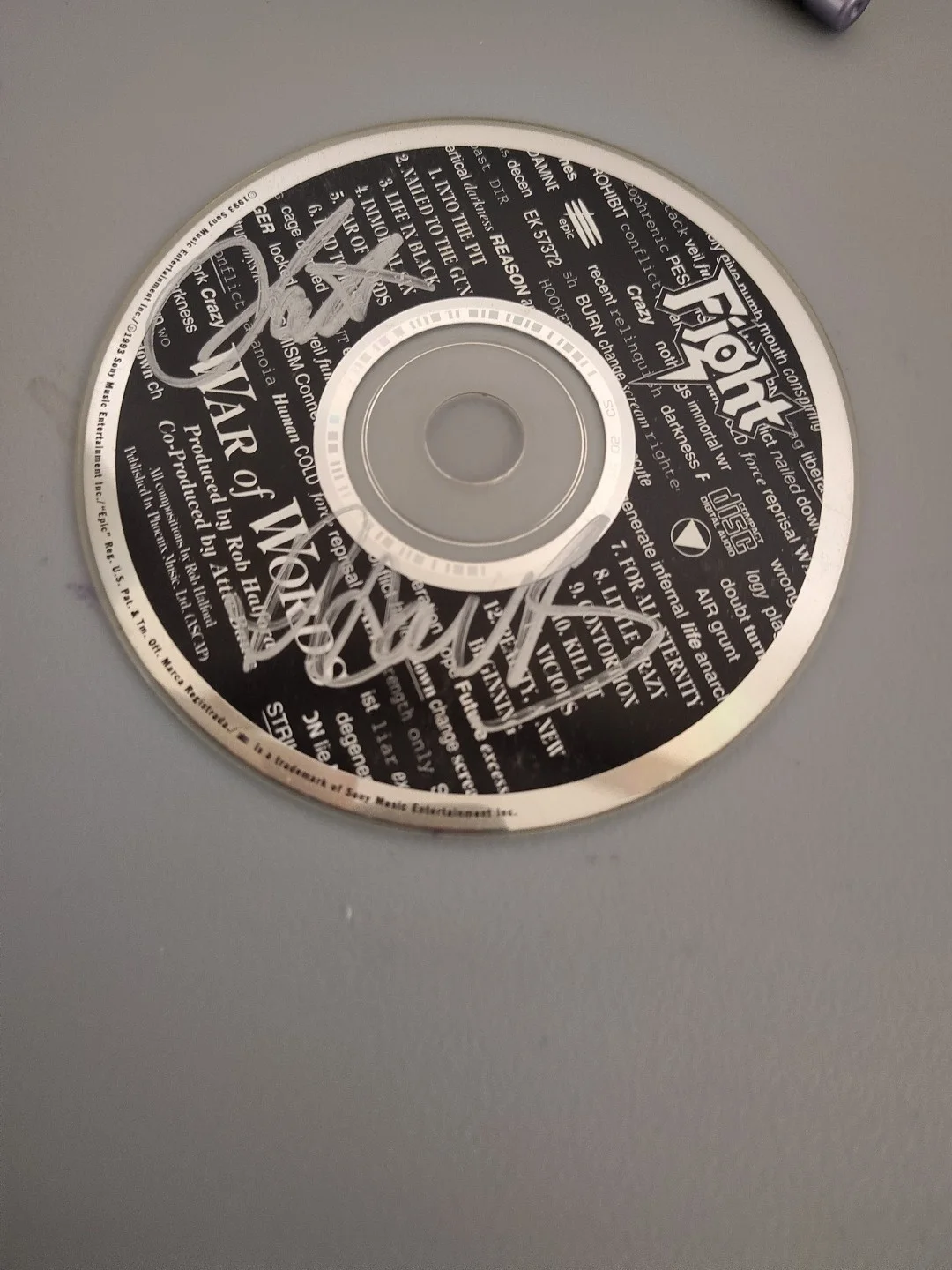 Fight Rob Halford Signed Cd Scott Travis N Judas Priest, image 2