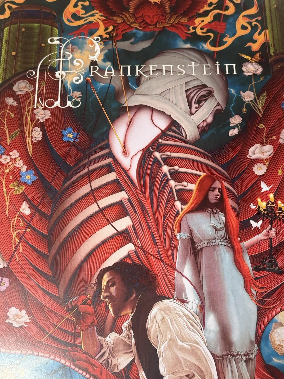 GUILLERMO DEL TORO SIGNED FRANKENSTEIN IMAX POSTER 24X16.5 AUTO NETFLIX BAS COA, изображение 3