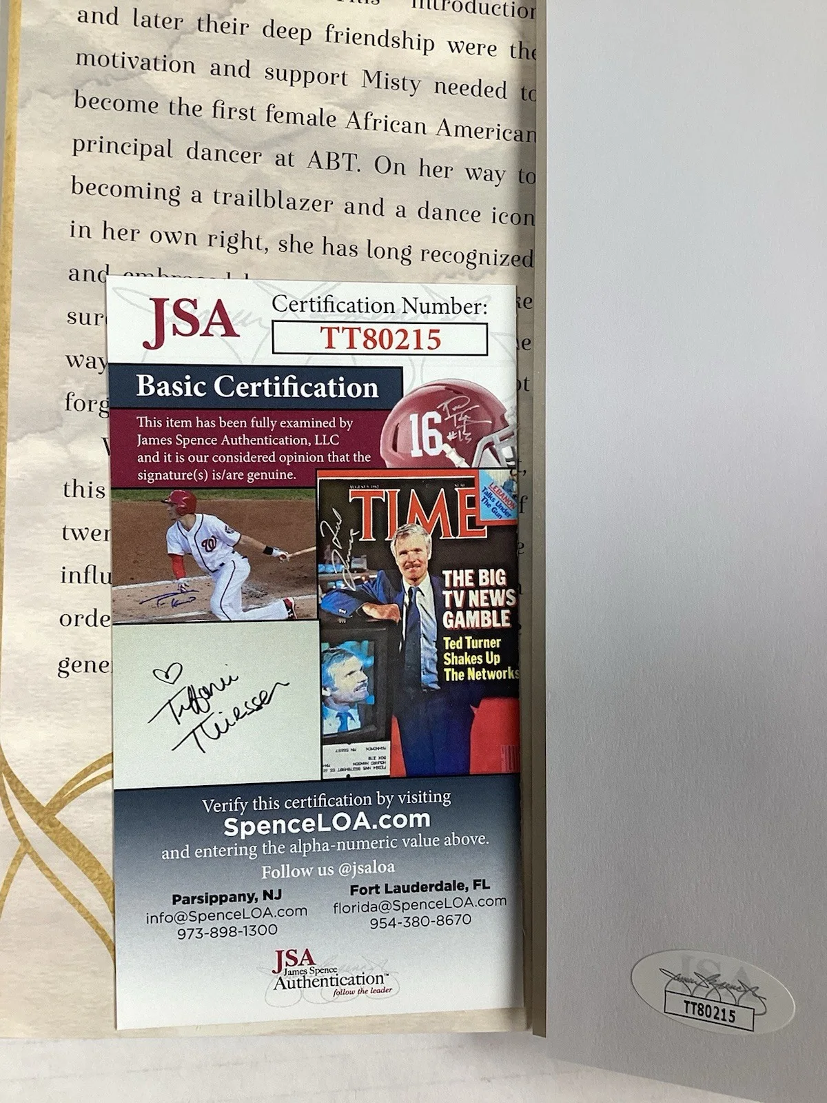 Misty Copeland — Misty Copeland Signed Book Black Ballerinas HCB Pro Ballet Dancer Autograph JSA, изображение 3