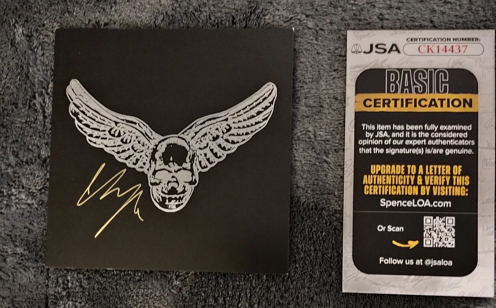 YUNGBLUD SIGNED STEVEN TYLER SPRAY PAINNTED ONE MORE TIME CD COVER PROOF, изображение 5