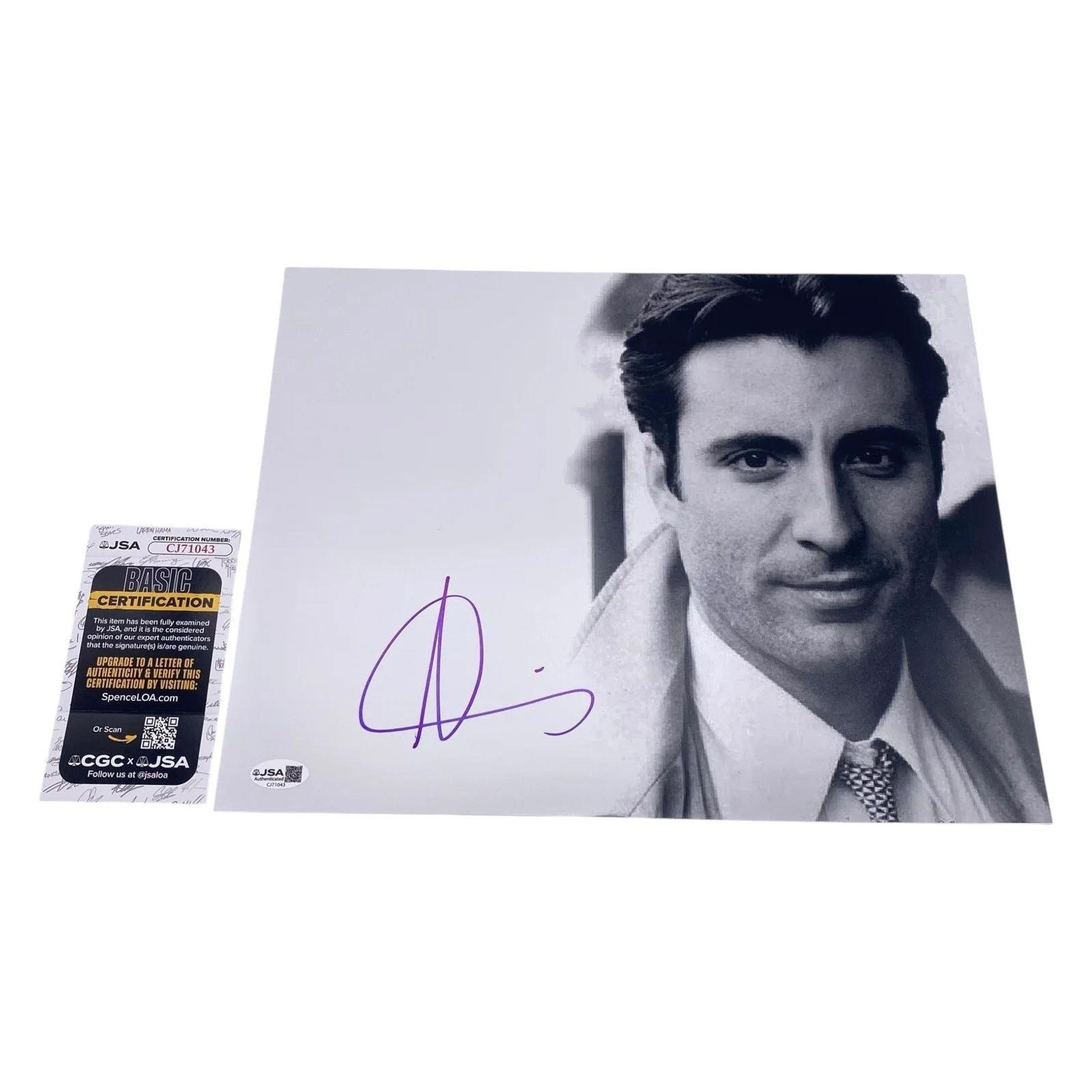 Andy Garcia — Andy Garcia Signed 11x14 Photo JSA Land Man Oceans 11 Godfather Untouchables, изображение 2