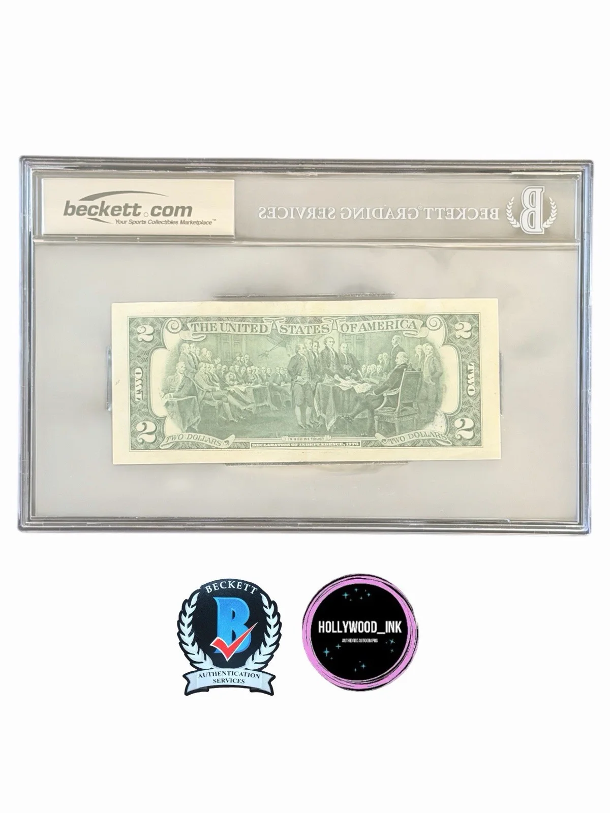 Daveed Diggs — DAVEED DIGGS SIGNED HAMILTON CURRENCY AUTOGRAPH BECKETT ENCAPSULATED-D, image 2