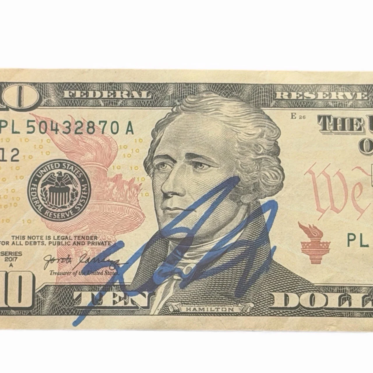Daveed Diggs — DAVEED DIGGS SIGNED HAMILTON CURRENCY AUTOGRAPH BECKETT ENCAPSULATED-B, image 3
