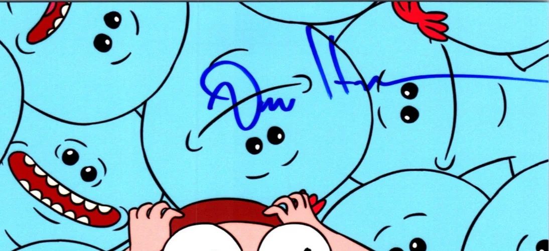 Dan Harmon — Dan Harmon Signed Autograph 8x10 Rick and Morty Photo with Exact Photo Proof, изображение 3