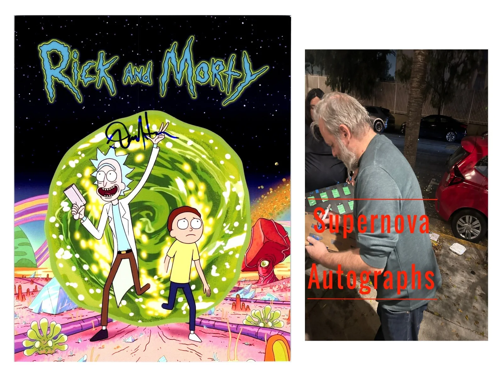 Dan Harmon — Dan Harmon Signed Autograph 8x10 Rick and Morty Photo with Exact Photo Proof
