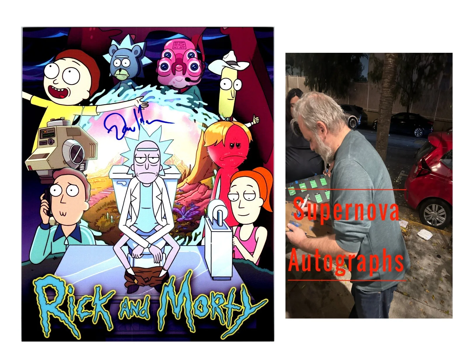 Dan Harmon — Dan Harmon Signed Autograph 8x10 Rick and Morty Photo with Exact Photo Proof