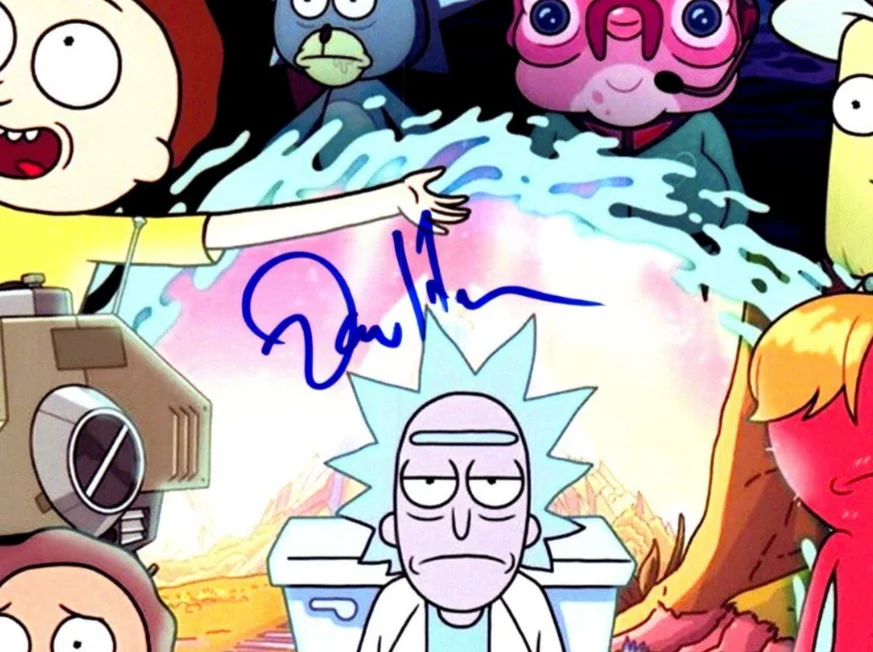 Dan Harmon — Dan Harmon Signed Autograph 8x10 Rick and Morty Photo with Exact Photo Proof, image 2