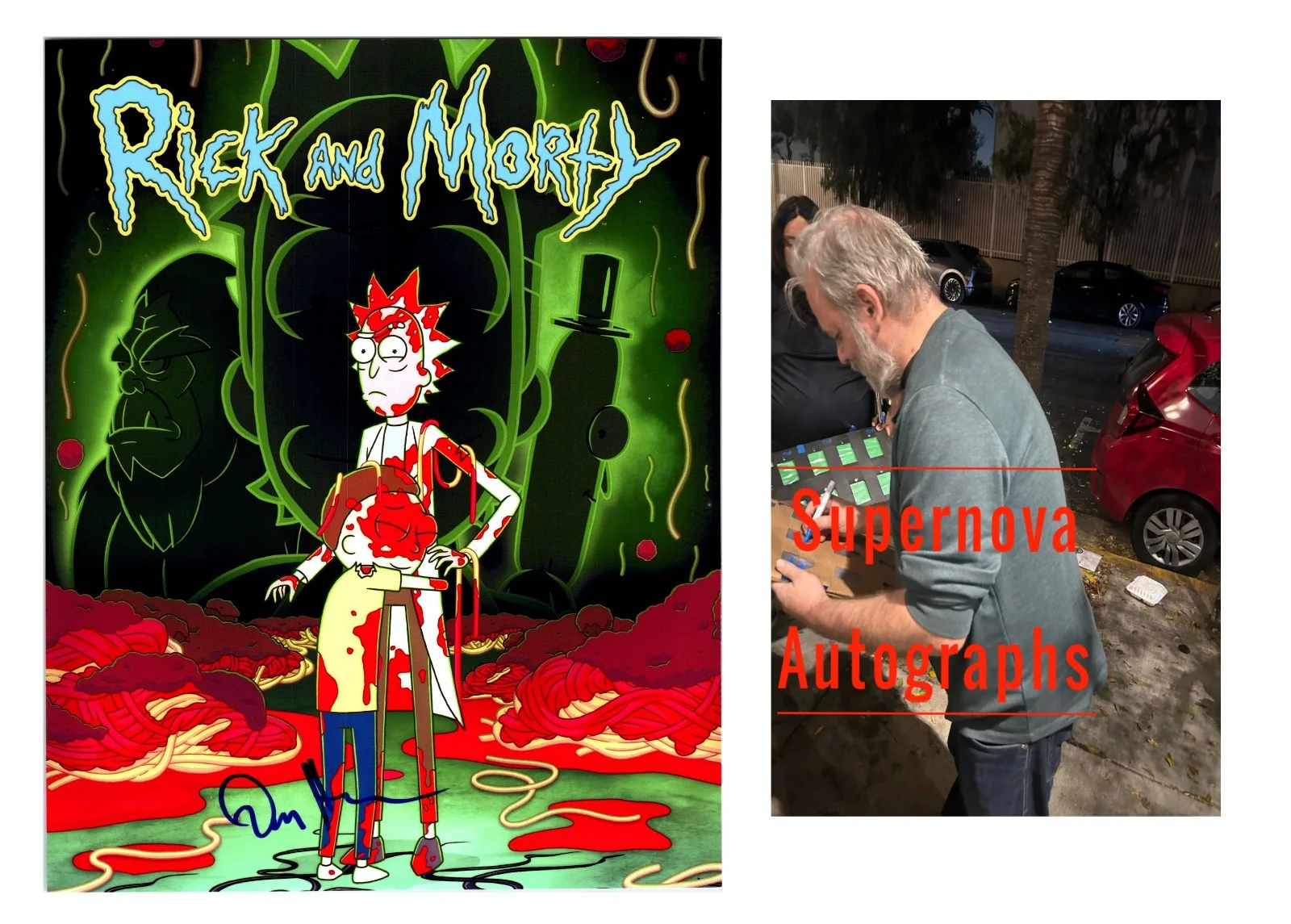 Dan Harmon — Dan Harmon Signed Autograph 8x10 Rick and Morty Photo with Exact Photo Proof
