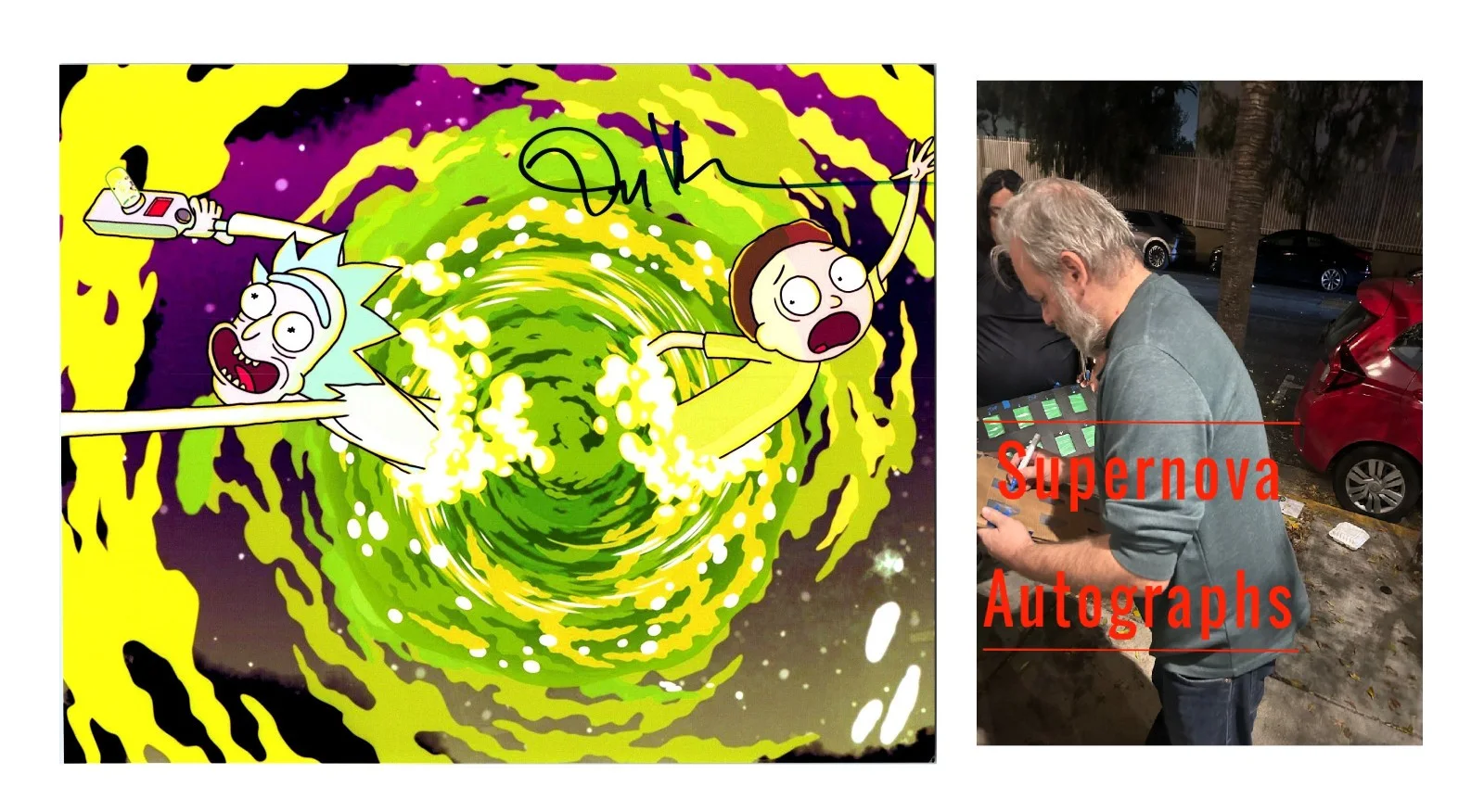 Dan Harmon — Dan Harmon Signed Autograph 8x10 Rick and Morty Photo with Exact Photo Proof