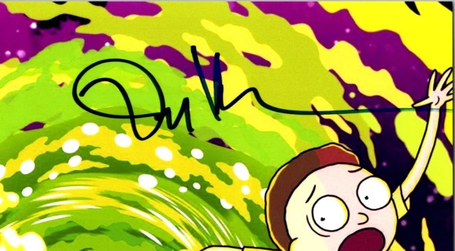 Dan Harmon — Dan Harmon Signed Autograph 8x10 Rick and Morty Photo with Exact Photo Proof, изображение 3