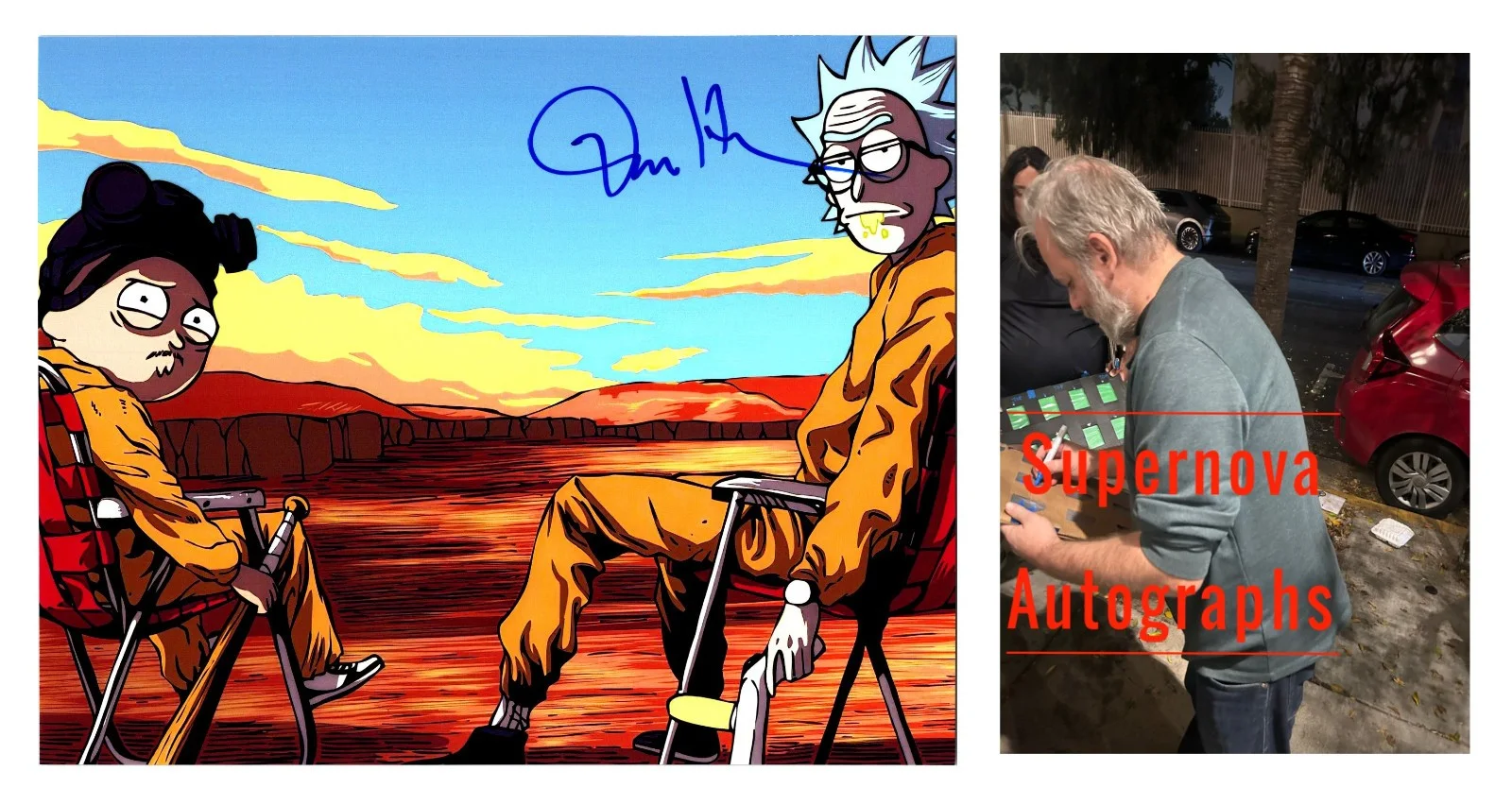 Dan Harmon — Dan Harmon Signed Autograph 8x10 Rick and Morty Photo with Exact Photo Proof