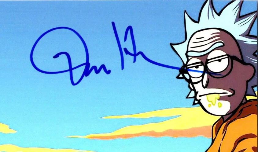 Dan Harmon — Dan Harmon Signed Autograph 8x10 Rick and Morty Photo with Exact Photo Proof, изображение 3