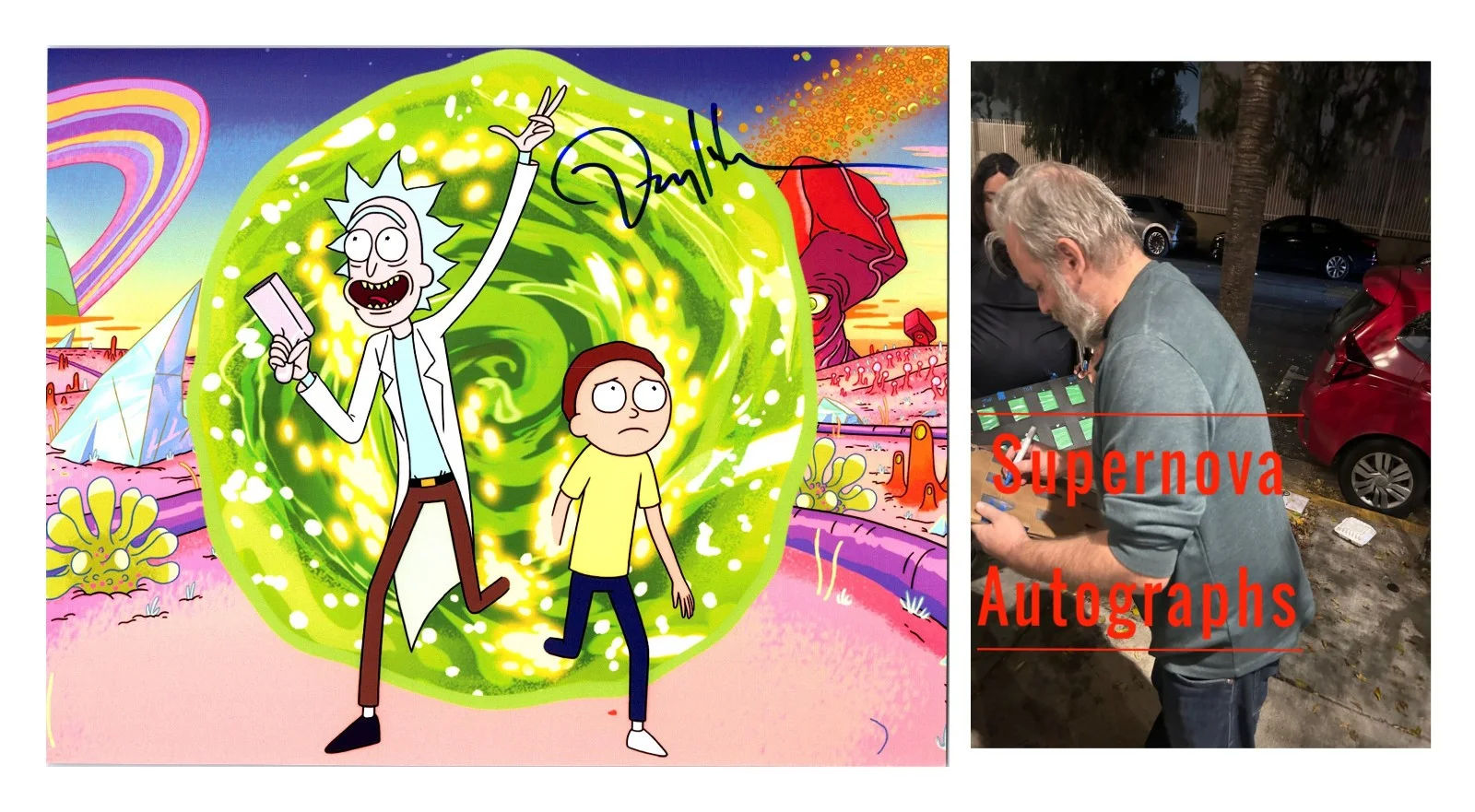 Dan Harmon — Dan Harmon Signed Autograph 8x10 Rick and Morty Photo with Exact Photo Proof