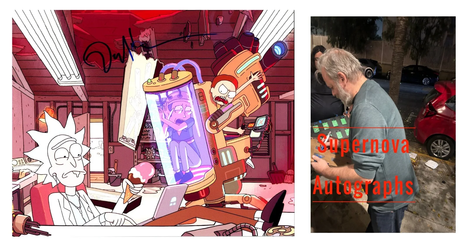Dan Harmon — Dan Harmon Signed Autograph 8x10 Rick and Morty Photo with Exact Photo Proof