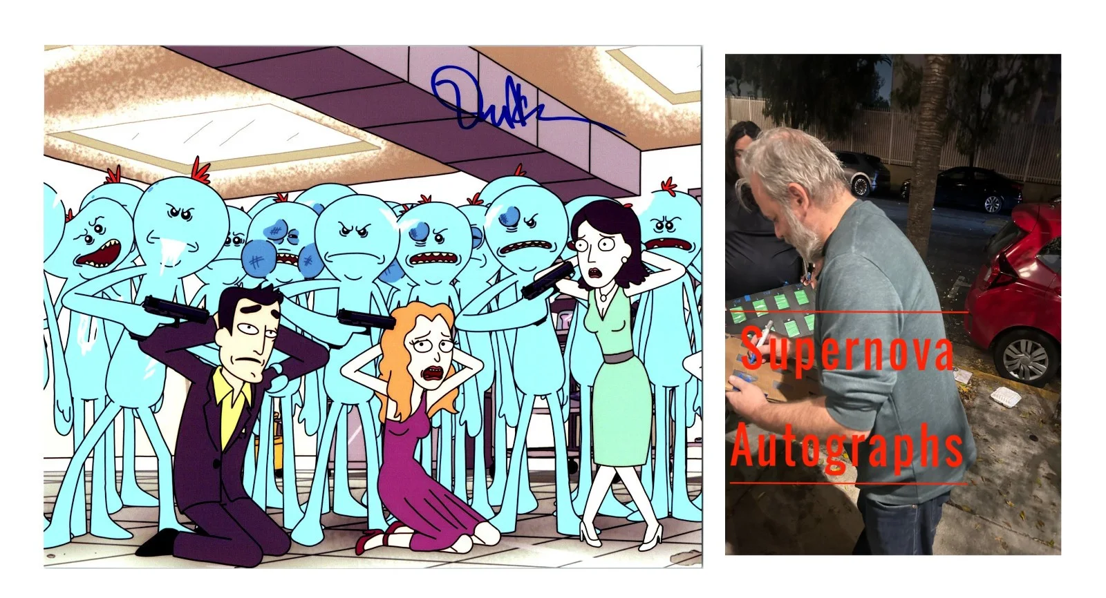 Dan Harmon — Dan Harmon Signed Autograph 8x10 Rick and Morty Photo with Exact Photo Proof
