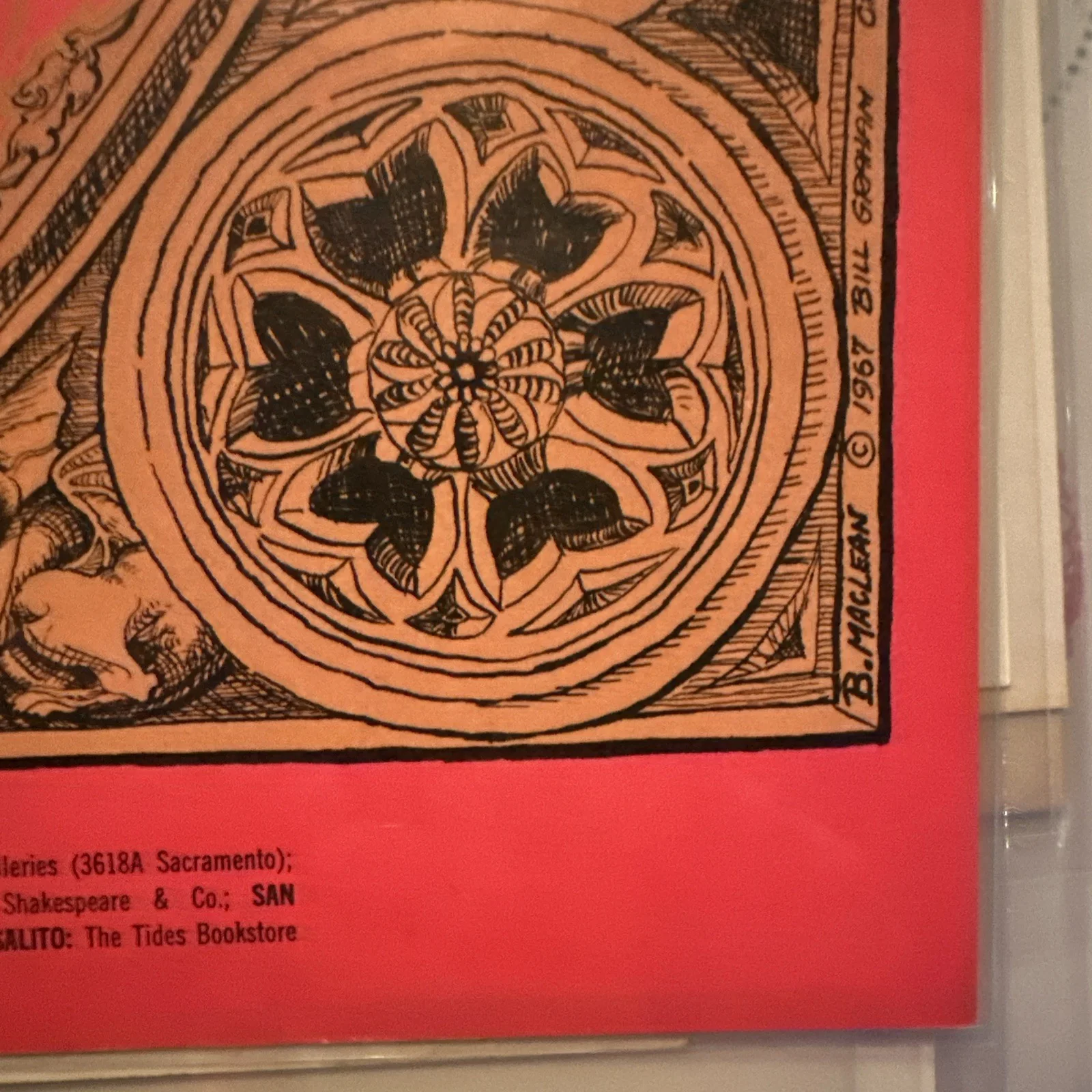 JEFFERSON AIRPLANE Concert Poster, BG-63 1st Print, MacLean 1967 Mint, image 2