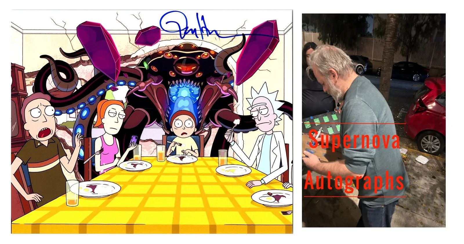 Dan Harmon — Dan Harmon Signed Autograph 8x10 Rick and Morty Photo with Exact Photo Proof