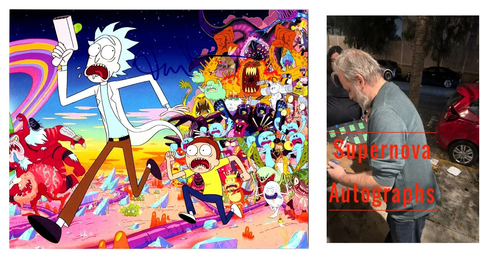 Dan Harmon — Dan Harmon Signed Autograph 8x10 Rick and Morty Photo with Exact Photo Proof