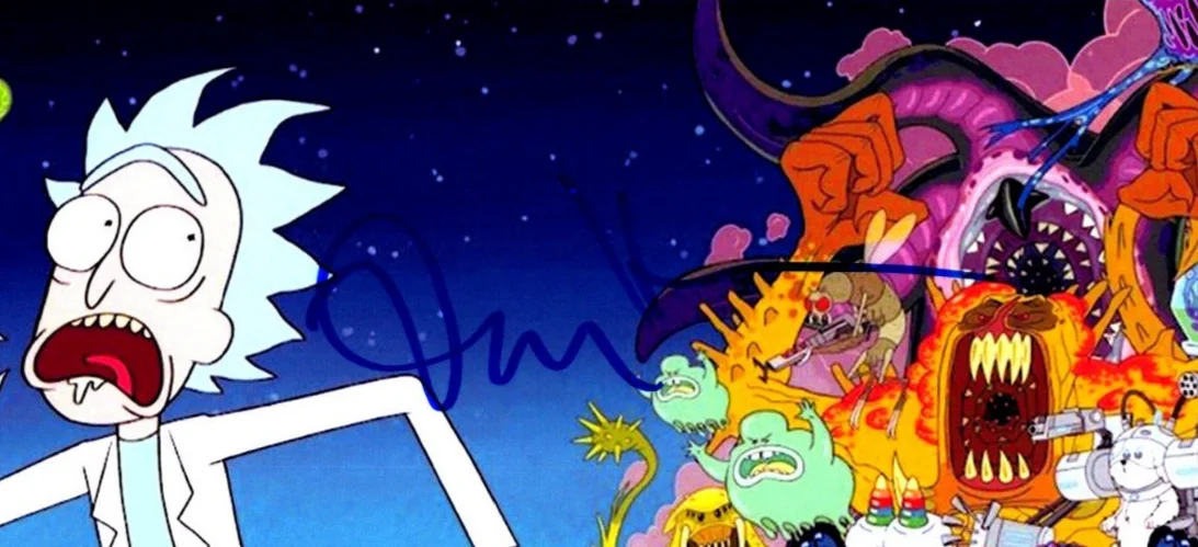 Dan Harmon — Dan Harmon Signed Autograph 8x10 Rick and Morty Photo with Exact Photo Proof, image 2