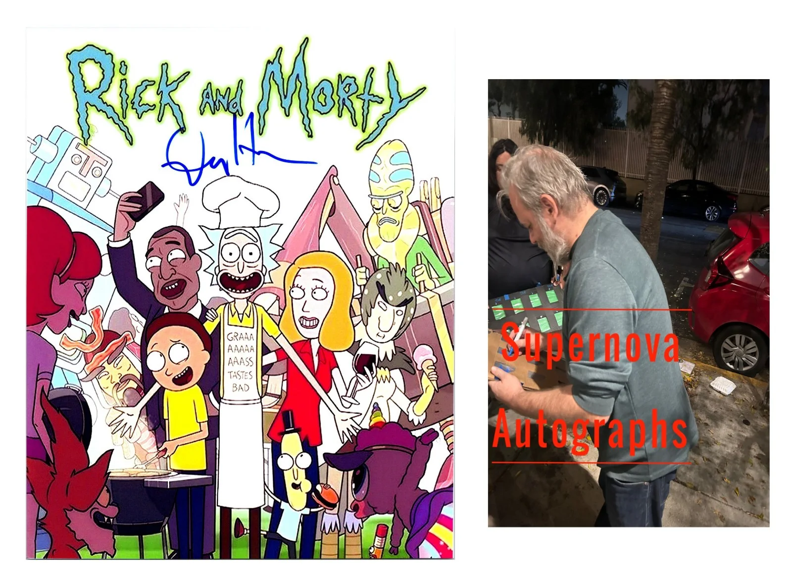 Dan Harmon — Dan Harmon Signed Autograph 8x10 Rick and Morty Photo with Exact Photo Proof