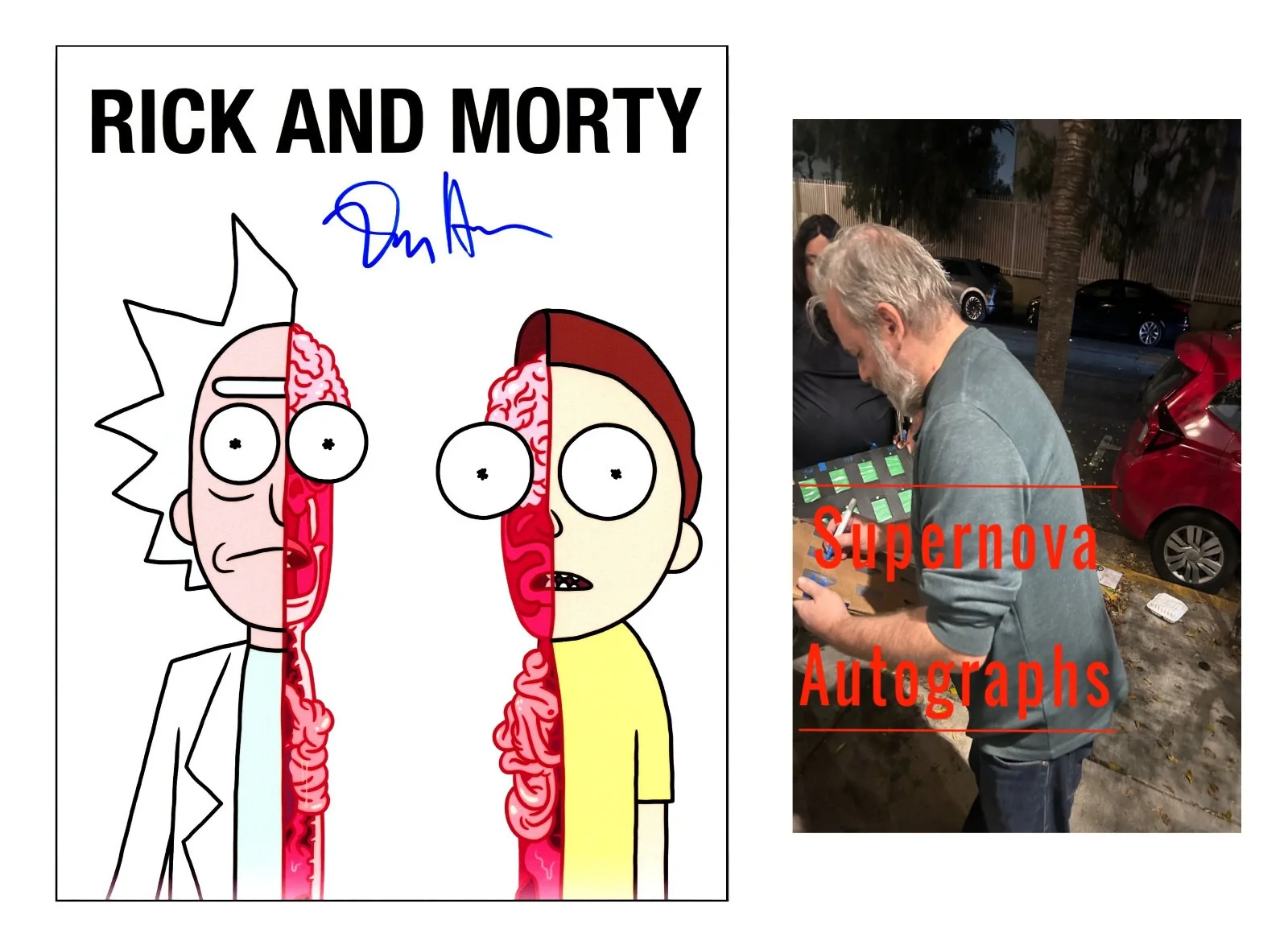 Dan Harmon — Dan Harmon Signed Autograph 8x10 Rick and Morty Photo with Exact Photo Proof
