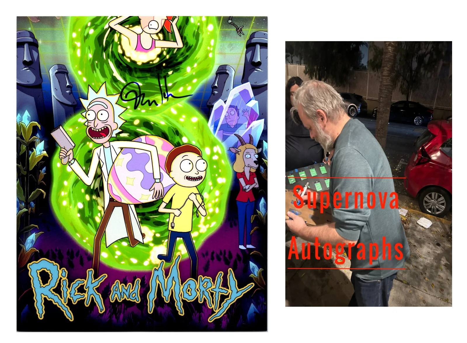Dan Harmon — Dan Harmon Signed Autograph 8x10 Rick and Morty Photo with Exact Photo Proof