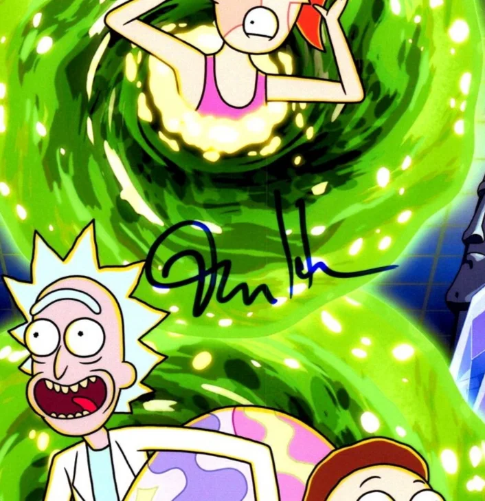 Dan Harmon — Dan Harmon Signed Autograph 8x10 Rick and Morty Photo with Exact Photo Proof, image 2