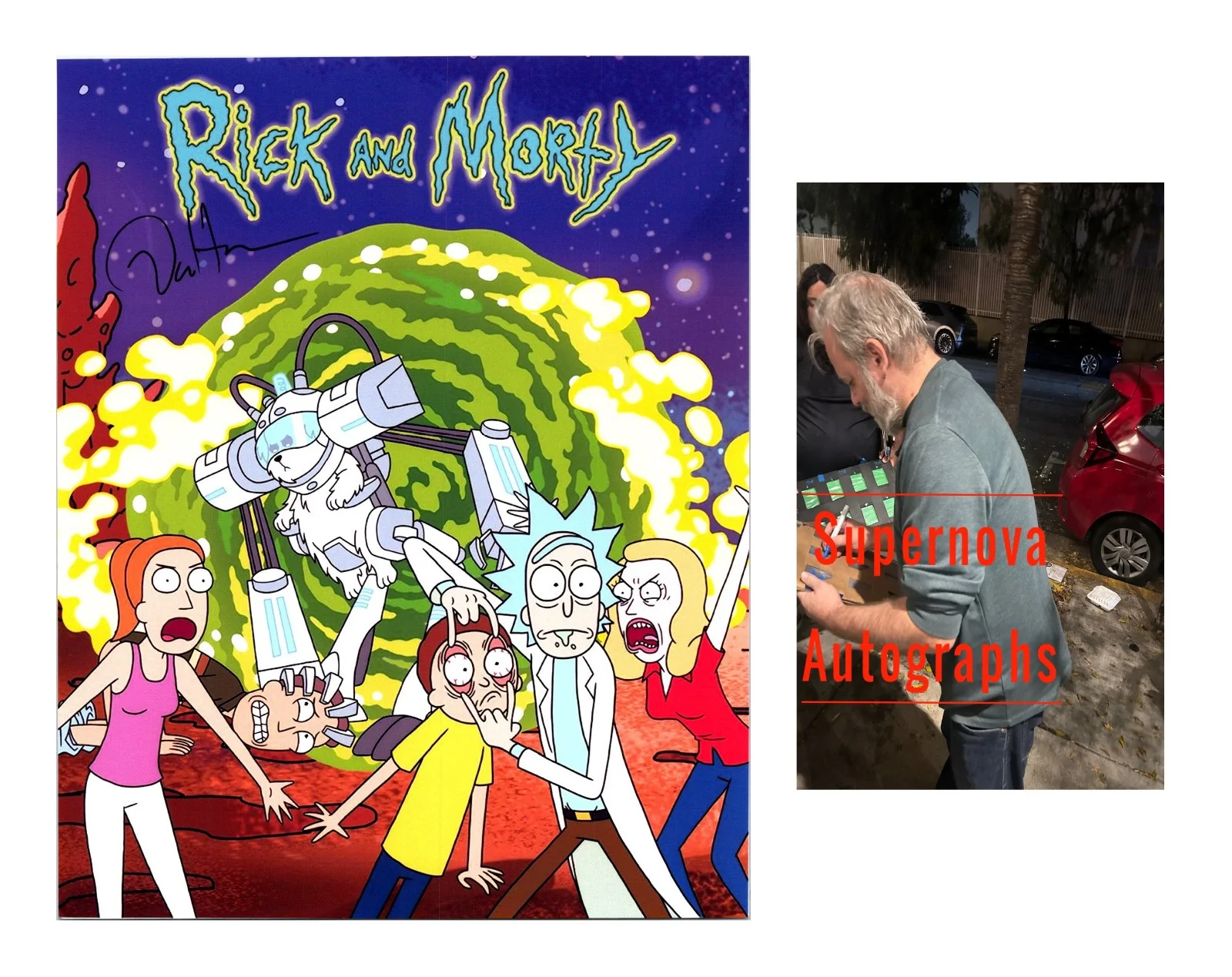 Dan Harmon — Dan Harmon Signed Autograph 8x10 Rick and Morty Photo with Exact Photo Proof