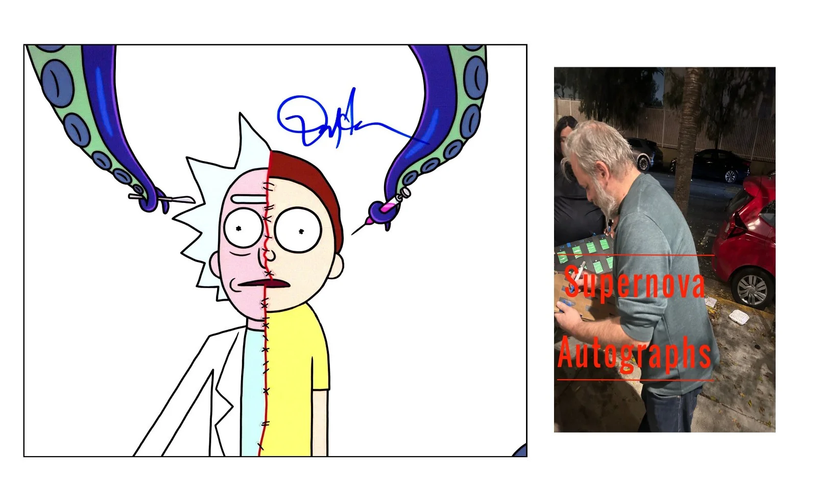 Dan Harmon — Dan Harmon Signed Autograph 8x10 Rick and Morty Photo with Exact Photo Proof