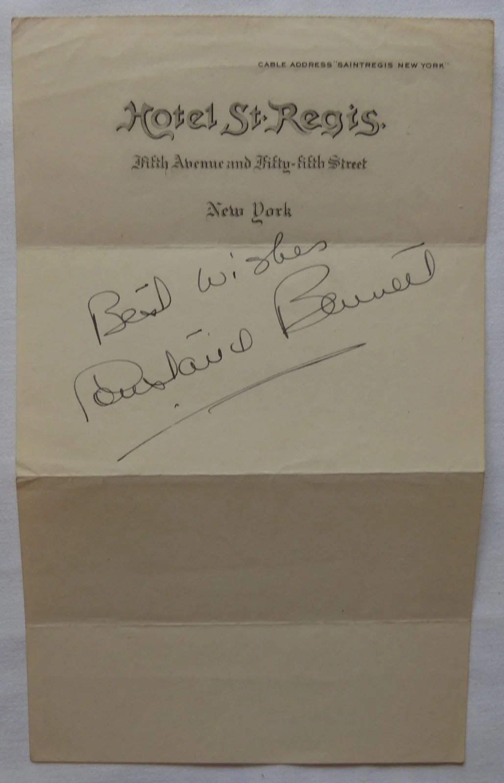 Constance Bennett — Constance Bennett autograph on St. Regis Hotel, NY stationery/D, image 2