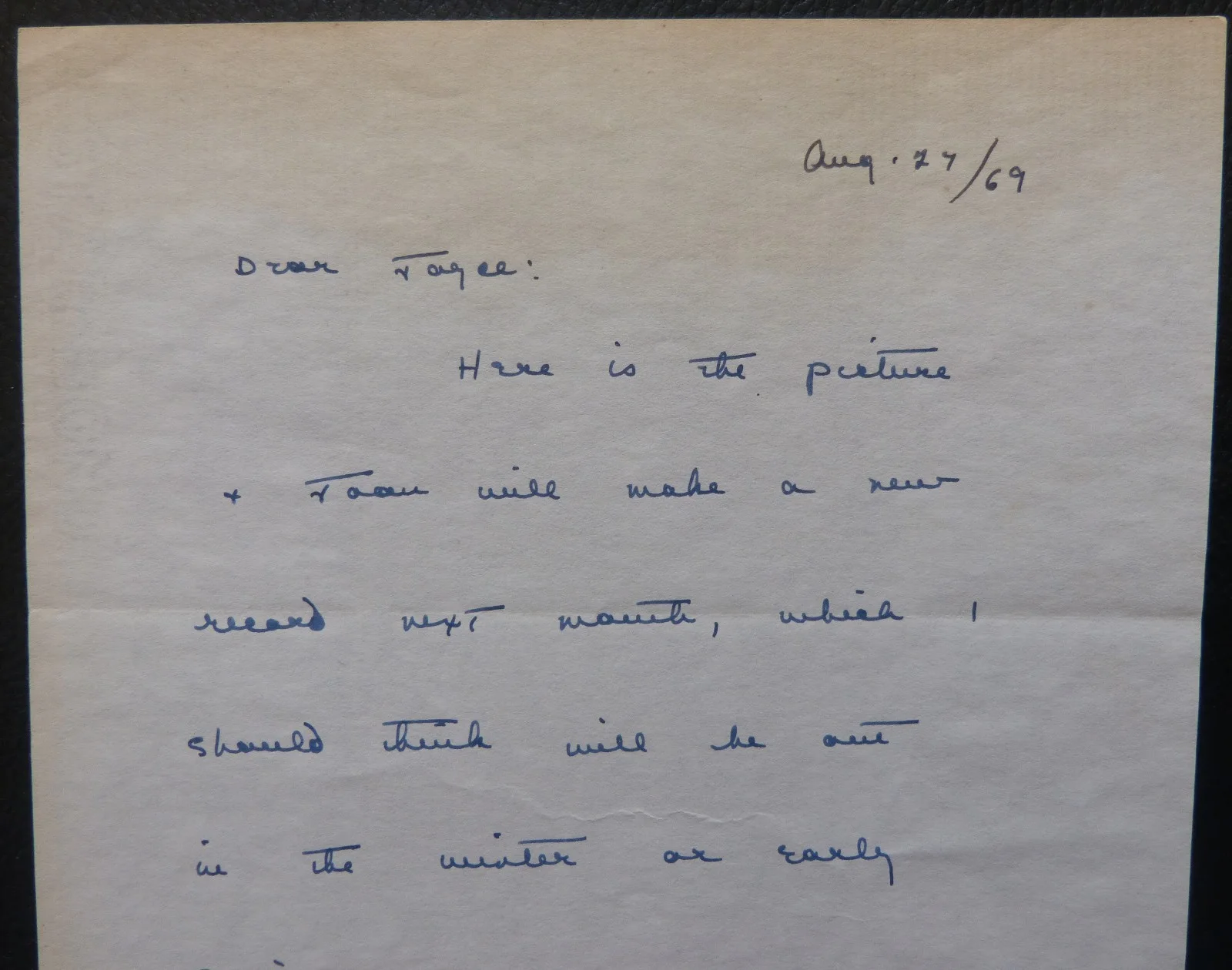 JOAN BAEZ Sr — JOAN BAEZ SR signed letter '69,from the famous singer's mother, image 3