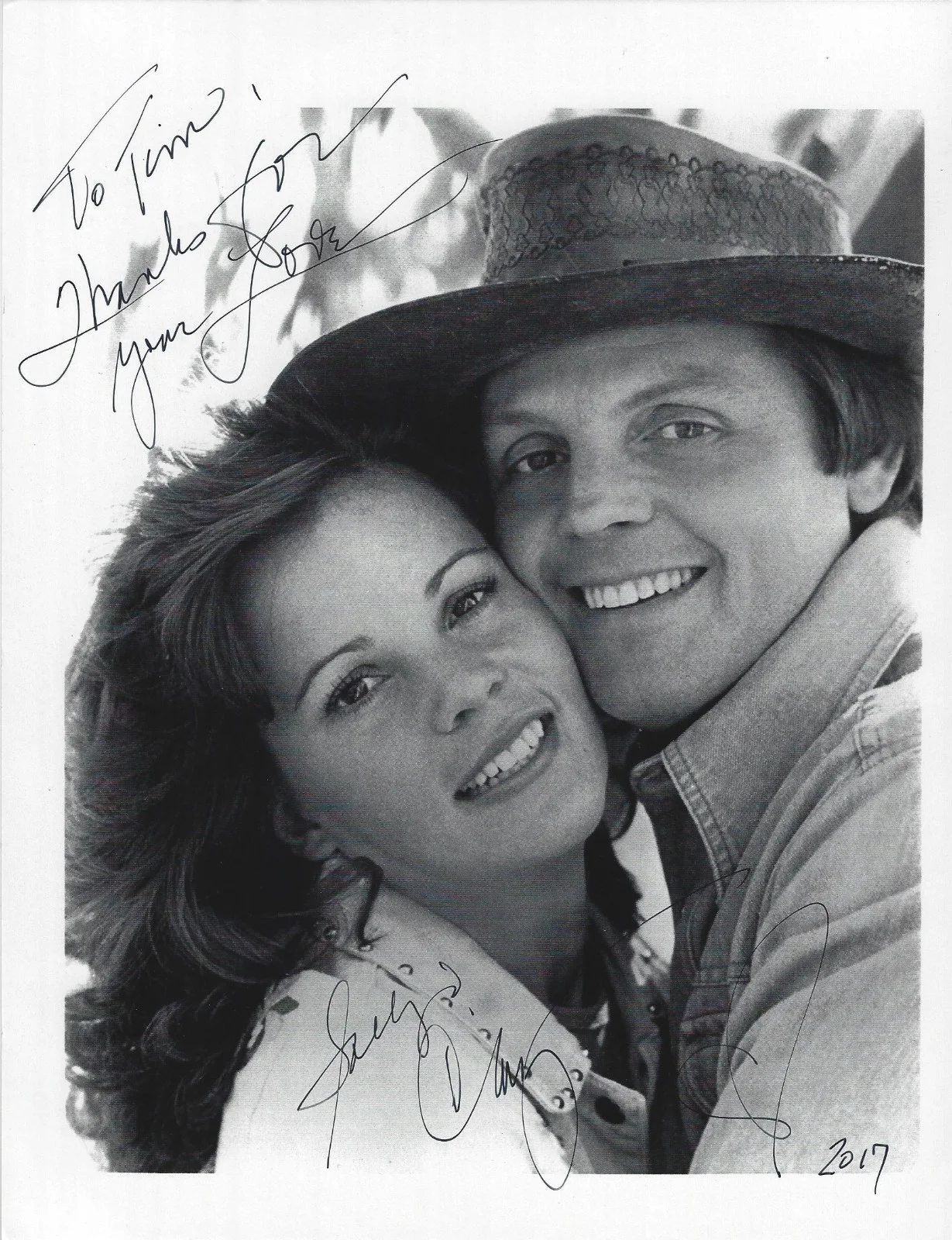 Sally Flynn & Clay Hart — Sally Flynn - Clay Hart Autographed Signed 8.5x11 Photo - Country Singers w/COA