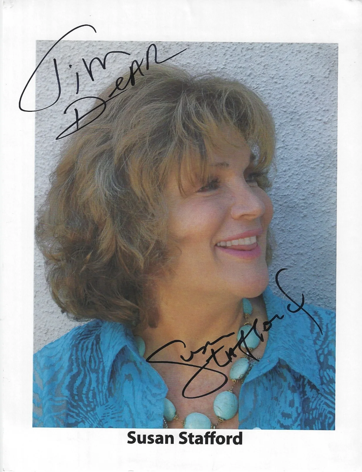 Susan Stafford — Susan Stafford Autographed Signed 8.5x11 Photo Original Wheel Of Fortune w/COA