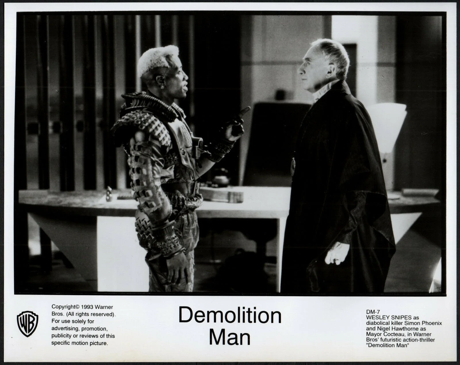 DEMOLITION MAN 1993 Wesley Snipes, Nigel Hawthorne 2 10x8 STILLS, изображение 2