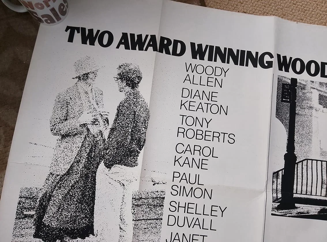 Annie Hall & Manhattan original movie quad poster - Woody Allen - scarce, изображение 2