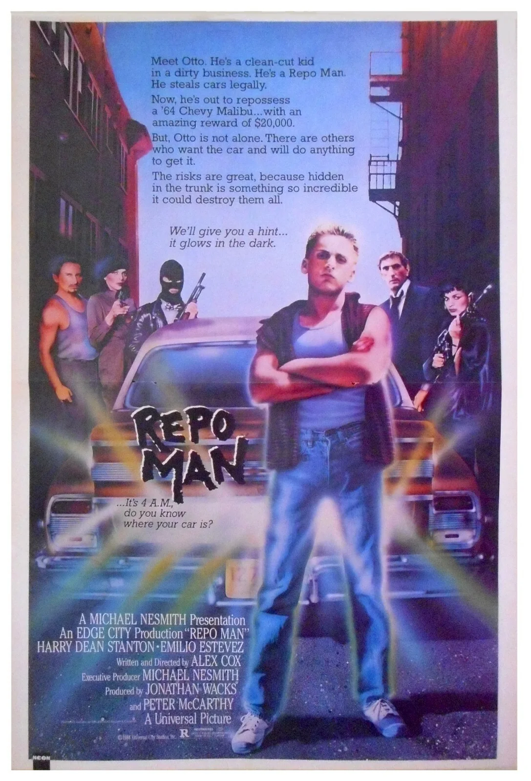 Rosemarys Baby & Repo Man Movie 1998 double sided Poster Reproductions 43x30cm, изображение 3