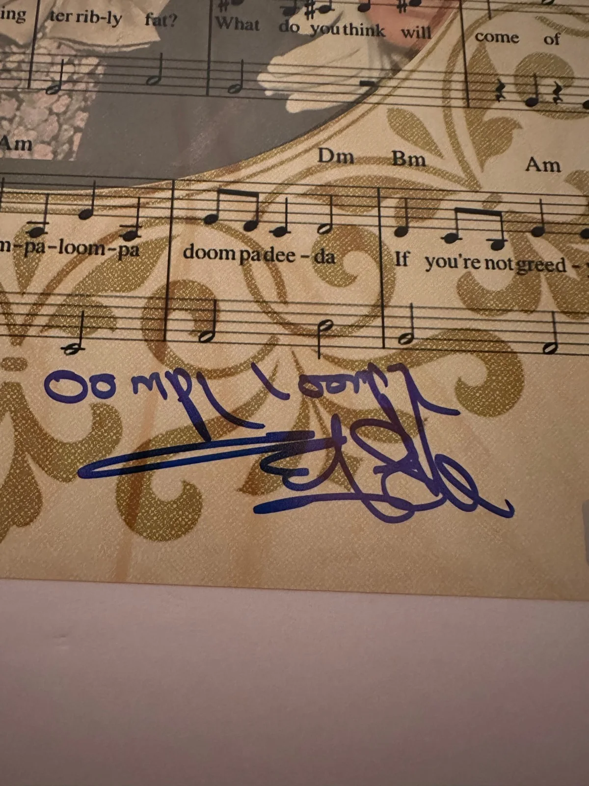 Rusty Goffe — Rusty Goffe Signed Willy Wonka Music Picture 11x14 OOMPA Autograph Photo OCCM, image 2