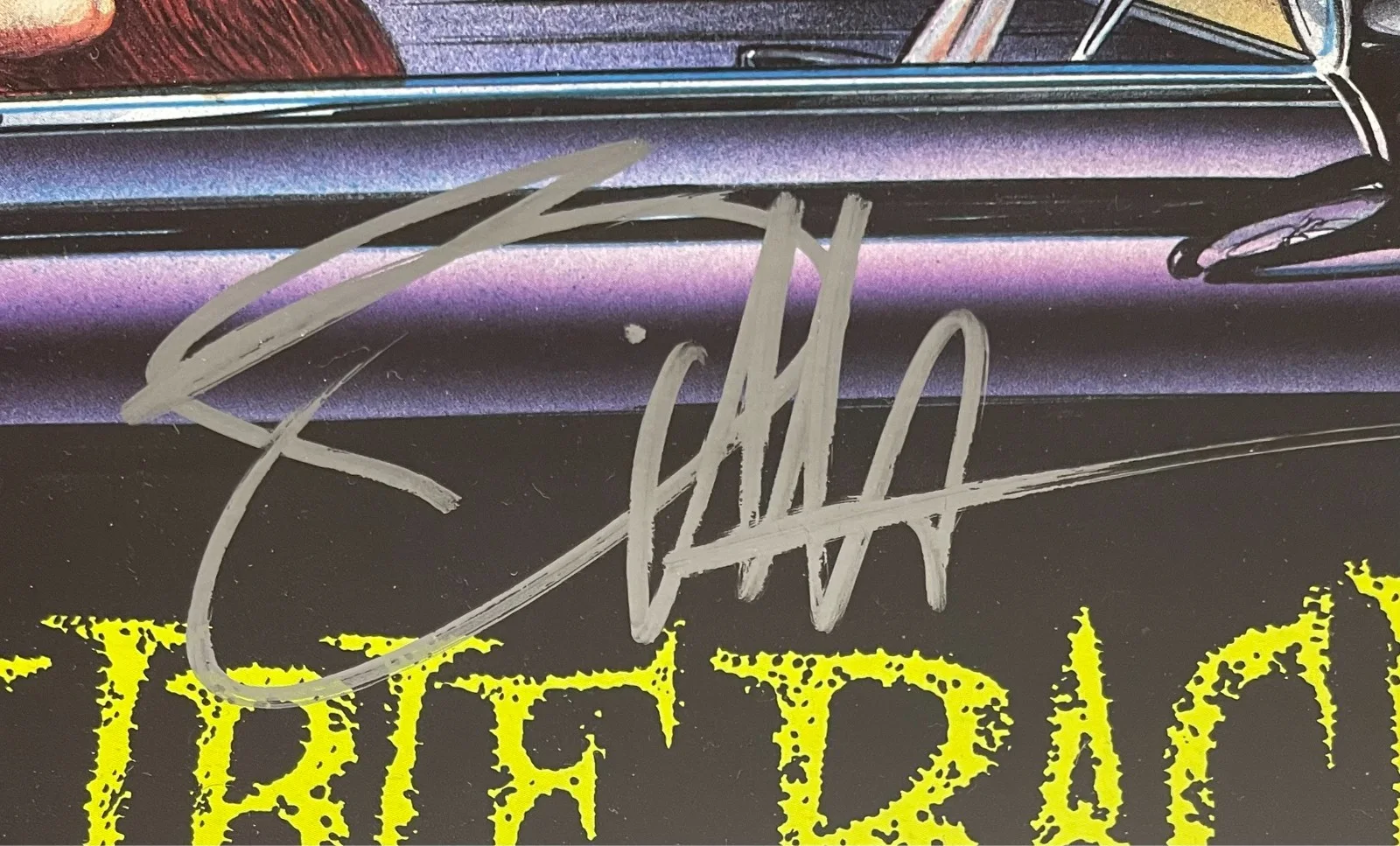 Billy Gibbons — Billy Gibbons Signed Back To The Future Doubleback Vinyl Framed Display JSA COA, image 3