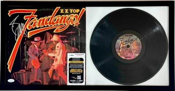 Billy Gibbons — Billy Gibbons Signed ZZ Top Fandango! Vinyl LP Framed Record Display JSA COA, image 2