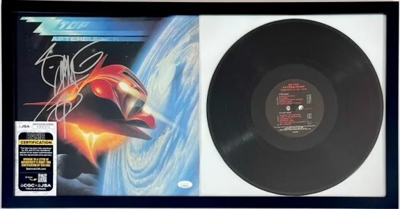 Billy Gibbons — Billy Gibbons Signed ZZ Top Afterburner Vinyl LP Framed Record Display JSA COA, image 2