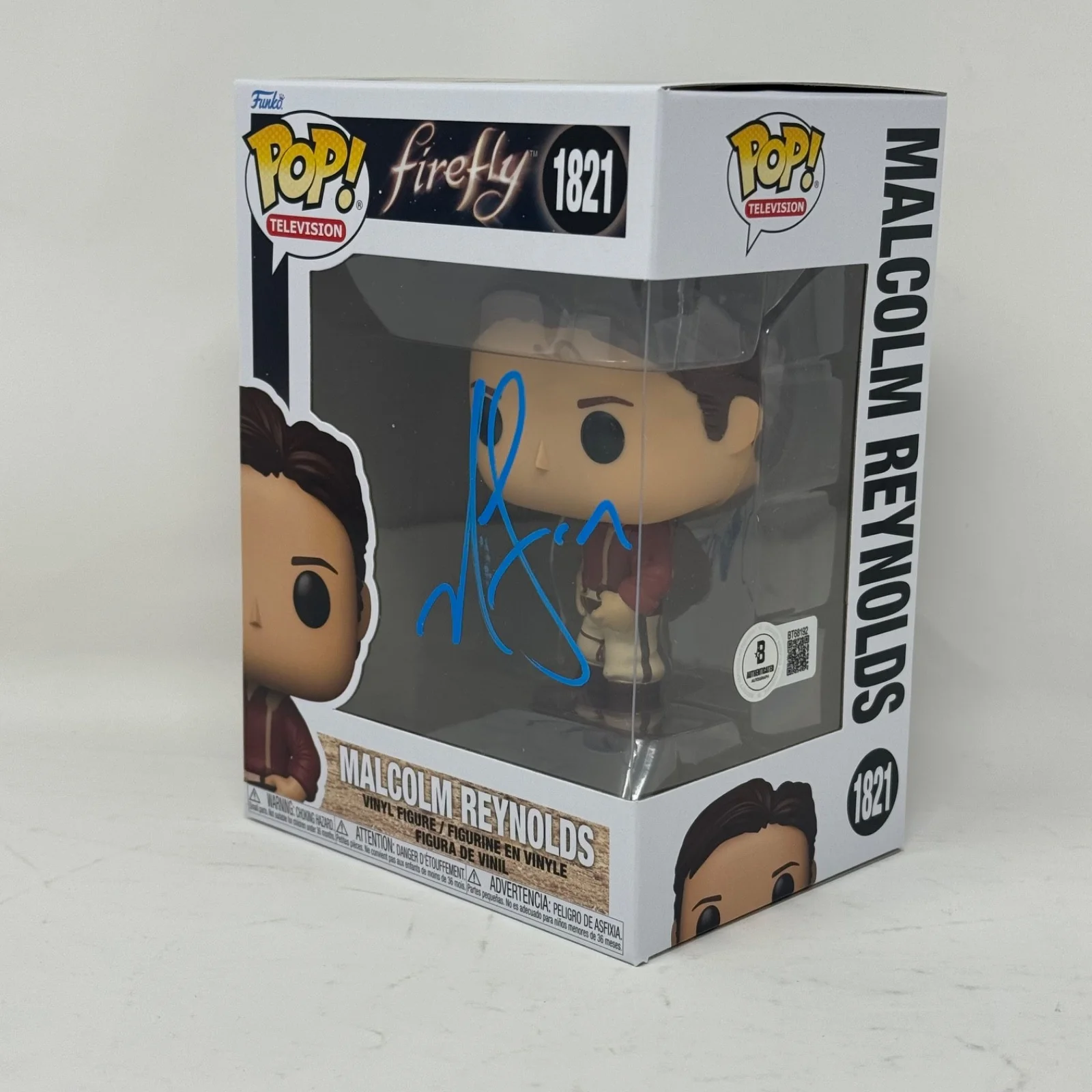 Nathan Fillion — Nathan Fillion Signed Firefly Malcolm Reynolds Funko Pop Autograph Beckett COA, изображение 3
