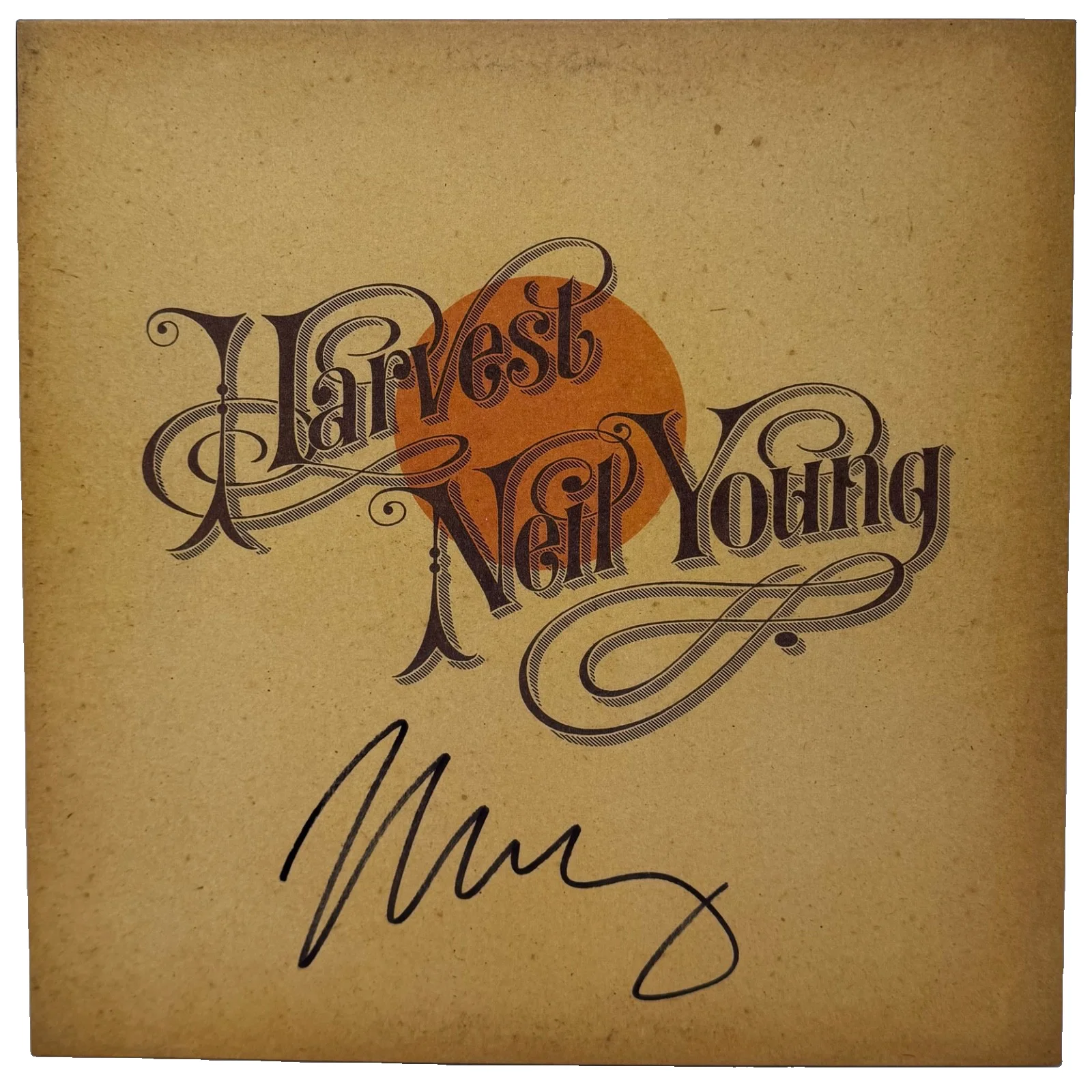 Neil Young — Neil Young Signed Autograph Harvest Vinyl Record Album LP CSNY ACOA COA