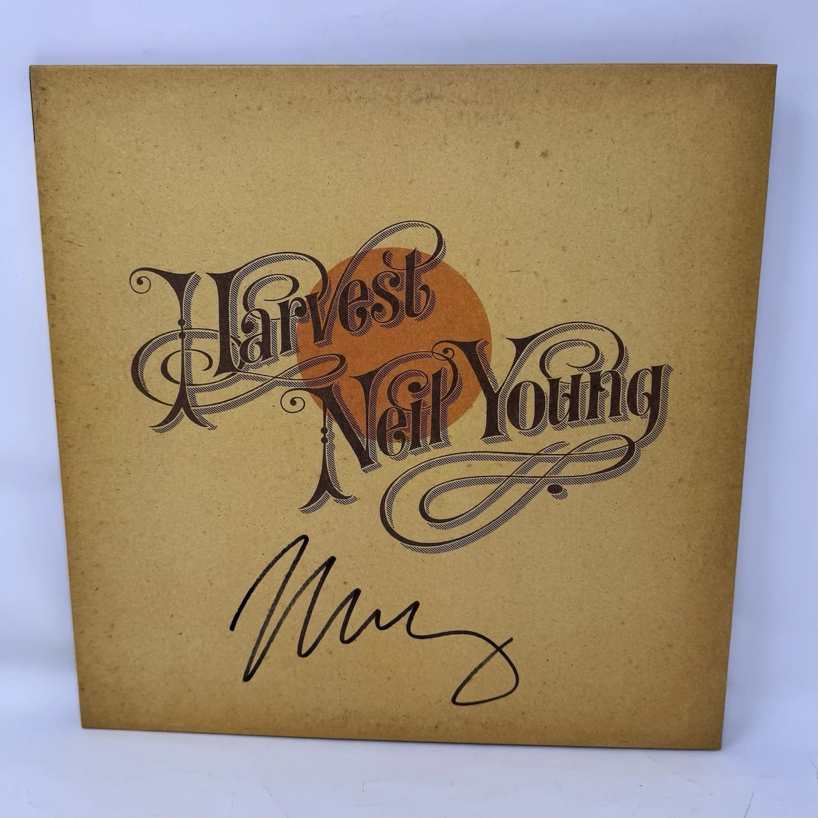 Neil Young — Neil Young Signed Autograph Harvest Vinyl Record Album LP CSNY ACOA COA, image 2