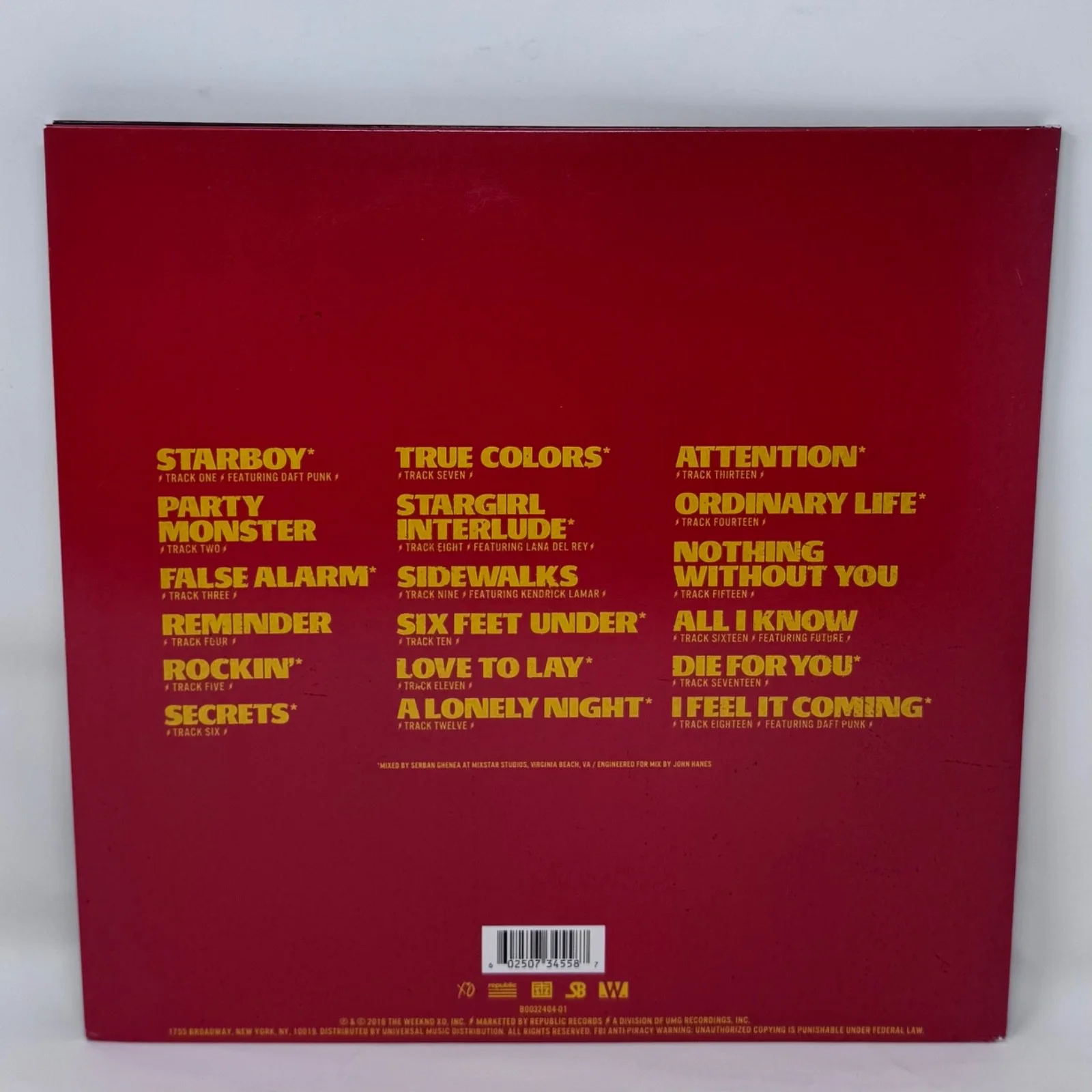The Weeknd Signed Autograph Starboy Vinyl Record Album LP Abel Tesfaye ACOA COA, image 3